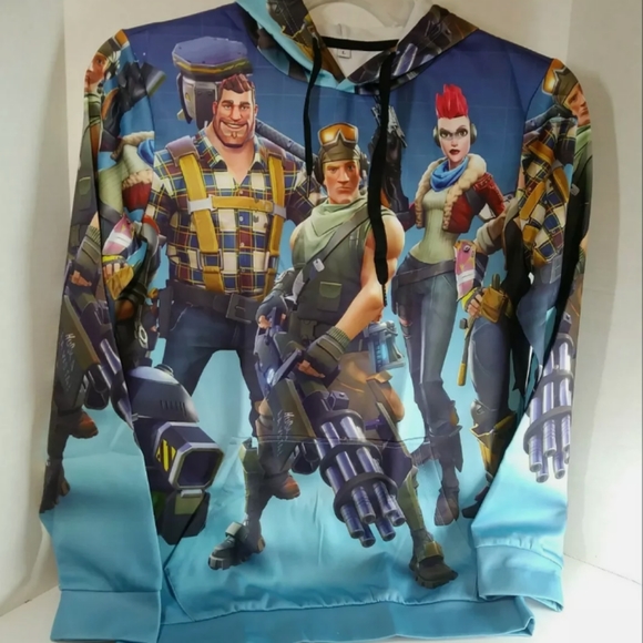 Cosplay Boy's Size Large Multicolored 3D Graphic Pullover Hoodie Sweatshirt - Picture 3 of 9